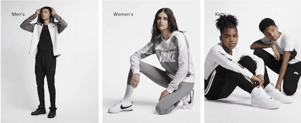 nike webpage persona marketing carson